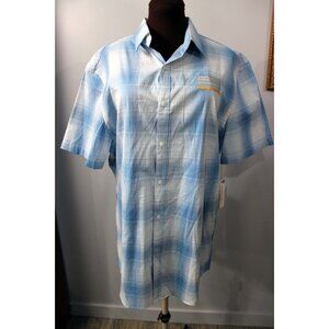 BNWT AXIST SLIM FIT SIZE LARGE MEN'S PLAID SS BUTTON DOWN SHIRT